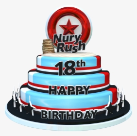 Nuryrush"s Birthday 18th Cake Render By Nuryrush - Cake, HD Png Download, Free Download
