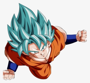 Goku Ssjg - Dragon Ball Z Characters Blue Hair, HD Png Download, Free Download