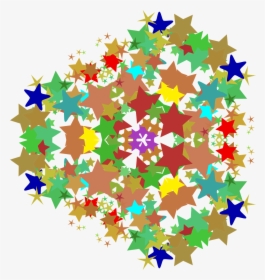 Kaleidoscope Stars Mirror Free Picture - Clip Art, HD Png Download, Free Download