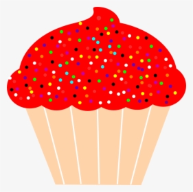 Cupcake Frosting & Icing Red Velvet Cake Birthday Cake - Transparent Background Cupcake Clipart, HD Png Download, Free Download