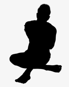 Silhouette Man Sitting - Silueta Sentado Png, Transparent Png, Free Download