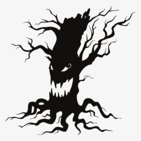 The Halloween Tree Wall Decal Clip Art - Spooky Tree Transparent Background, HD Png Download, Free Download