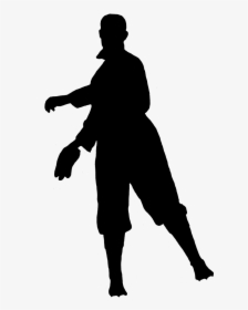 Baseball Clipart Clipart Black And White - Old Baseball Player Silhouette, HD Png Download, Free Download