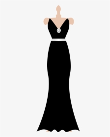 Vector Graphics,free Pictures, Free Photos, Free Images, - Dress Prom Formal Wear Gown Black Dress Png, Transparent Png, Free Download