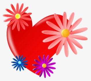 Red Heart With Daisies Svg Clip Arts - Worlds Mothers Day, HD Png Download, Free Download