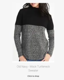 Mock Turtleneck Sweater Women's, HD Png Download, Free Download