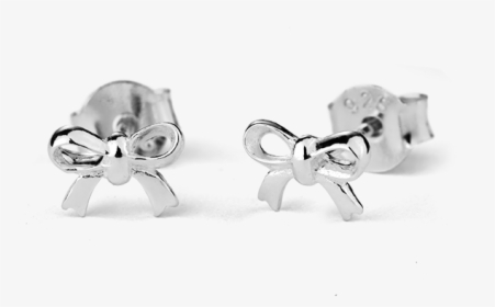 Stow Lockets Sterling Silver Bow Stow Stud Earrings - Earrings, HD Png Download, Free Download