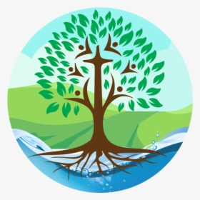 The Living Water School - Tree And Water Logo, HD Png Download, Free Download