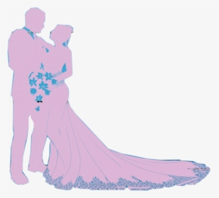 #pink #blue #married #wedding #bride #groom #couple - Romance, HD Png Download, Free Download