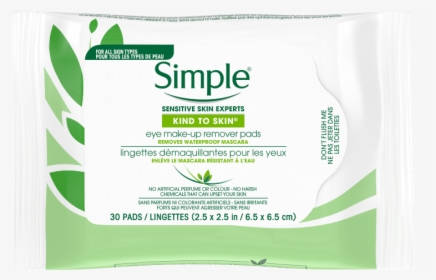 Simple Kind To Skin Eye Make-up Remover Pads - Simple Make Up Remover Png, Transparent Png, Free Download