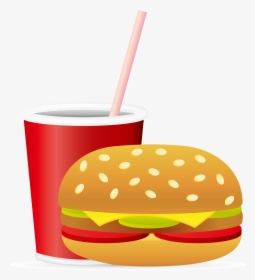 Soft Drink Hamburger Fast Food Junk Food French Fries - Fast Food Vector, HD Png Download, Free Download