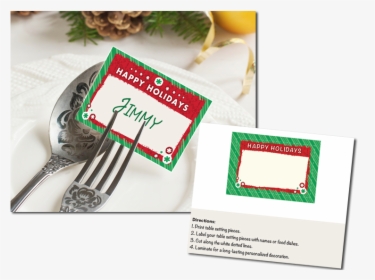 Christmas Table Place Cards - Paper, HD Png Download, Free Download