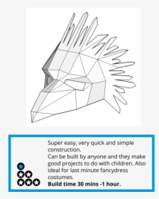 Polygon Bird Mask Template, HD Png Download, Free Download