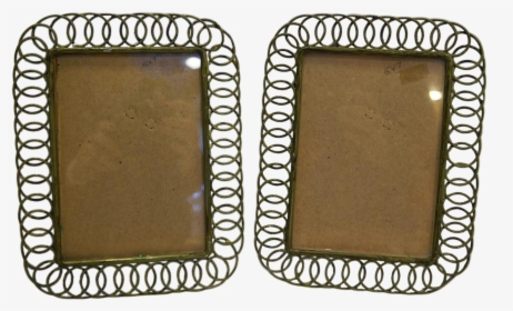 Wire Loop Twisted Metal Picture Frames Pair Easel Back - Bronze, HD Png Download, Free Download