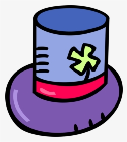 Vector Illustration Of Top Hat With Four-leaf Clover, HD Png Download, Free Download