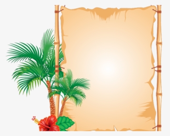 Bamboo Clipart Hawaii Background - Border Design For Project, HD Png Download, Free Download
