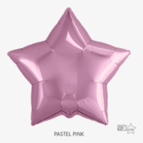 22"n Star, Pastel Pink - Silver Star Foil Balloon Png, Transparent Png, Free Download