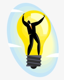 In Good Ideas Light - Hombre Con Un Foco, HD Png Download, Free Download