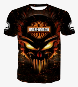 ** ** - Harley Davidson T Shirt Skull Logo, HD Png Download, Free Download
