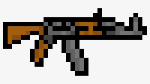 Ak 47 Pixel Art, HD Png Download, Free Download