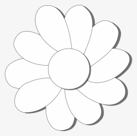 Black And White Floral Wallpaper Black And White Flower - Circle, HD Png Download, Free Download