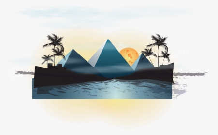 Vector Sand Pyramid - Sea, HD Png Download, Free Download