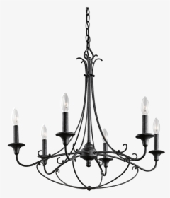 12 Light Black Iron Chandelier, HD Png Download, Free Download