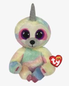 Cooper The Sloth With Horn 6” Plush - Summer 2019 Beanie Boos, HD Png Download, Free Download