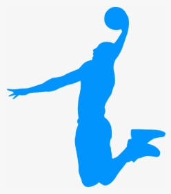 This Free Icons Png Design Of Silhouette Basket - Basketball Players Clipart Blue, Transparent Png, Free Download