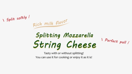 Splitting Mozzarella String Cheese - Parallel, HD Png Download, Free Download