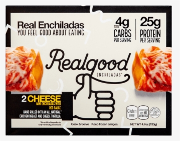 Cheese Enchiladas - Real Good Foods Enchiladas, HD Png Download, Free Download