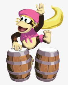 Donkey Kong Bongos Png - Kong Quest Donkey Kong Country Diddy And Dixie Kong, Transparent Png, Free Download