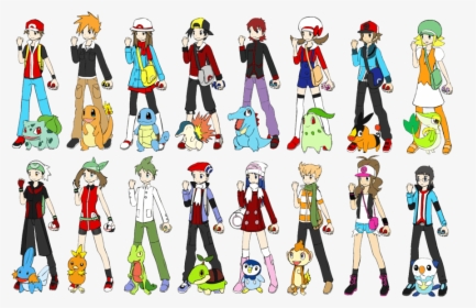 Humans Clipart Human Action - Pokemon Trainer Alternate Skins, HD Png Download, Free Download