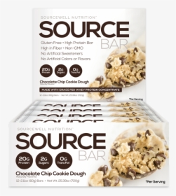 Source Bar Naturally Sweetened - Source Bar Naturally Sweetened Chocolate Chip Cookie, HD Png Download, Free Download
