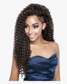 Crochet Hair Half Crochet Hairstyles With Water Curls, HD Png Download, Free Download
