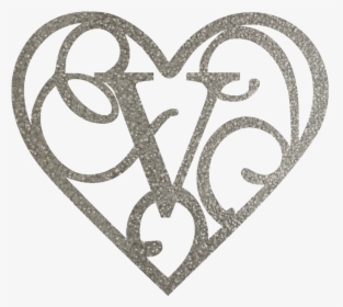 Heart Customizable Steel Wall Sign - Monogram S In A Heart, HD Png Download, Free Download