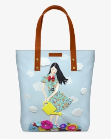 Dailyobjects Girl In Flowerland Classic Tote Bag Buy - Dailyobjects, HD Png Download, Free Download