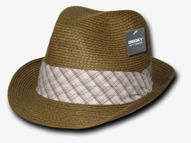 Decky Paper Braid Woven Fedora Fedoras Trilby Panama - Fedora, HD Png Download, Free Download