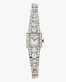 Art Deco-era Diamond And Iridium Platinum Wristwatch - Diamond, HD Png Download, Free Download