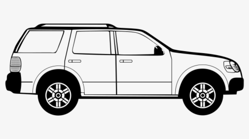 Suburban Assault Vehicle Svg Clip Arts - Clip Art Cars Black And White, HD Png Download, Free Download