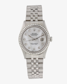Rolex Datejust 16030 Diamond Dial And Bezel Mens Watch - Rolex Pave Black Diamond Dial, HD Png Download, Free Download