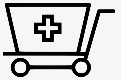 Doctor Cross Cart Trolly Svg Png Icon Free Download - Transparent Ambulance Clipart Black And White, Png Download, Free Download