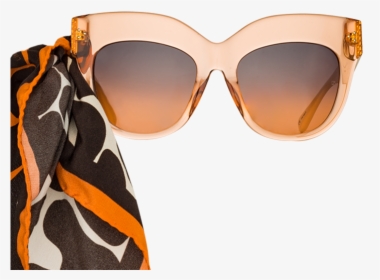 Dunaway Oversized Sunglasses In Orange - Reflection, HD Png Download, Free Download