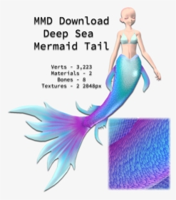 Dl] Deep Sea Mermaid Tail By Clairndikebar - Mmd Mermaid Dl, HD Png Download, Free Download