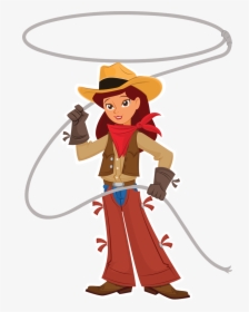 Cowboy Lasso Clip Art , Png Download - Cowgirl Clipart, Transparent Png, Free Download