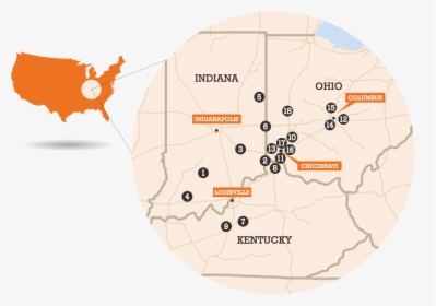 Current Locations In Your Area - Buffalo Wings And Rings Map Location, HD Png Download, Free Download