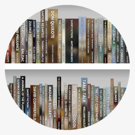 A Circlular View Of A Colorful Virtual Bookshelf - Shelf, HD Png Download, Free Download