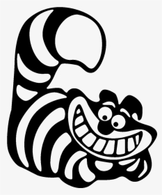 Library Of Cheshire Cat Black And White Clip Art Freeuse - Alice In Wonderland Cheshire Cat Silhouette, HD Png Download, Free Download