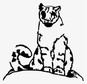 Line Art,carnivore,stencil - Felidae, HD Png Download, Free Download