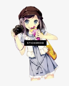Stickers Transparent Anime - Cute Anime Girl Transparent Background, HD Png Download, Free Download